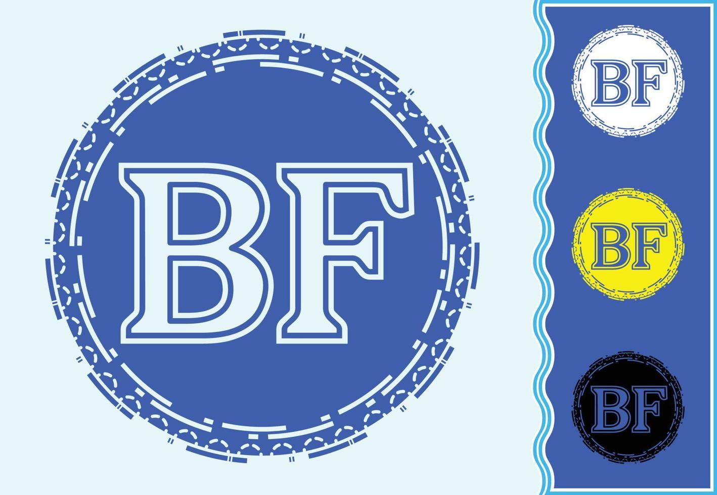 BF letter new logo and icon design template vector