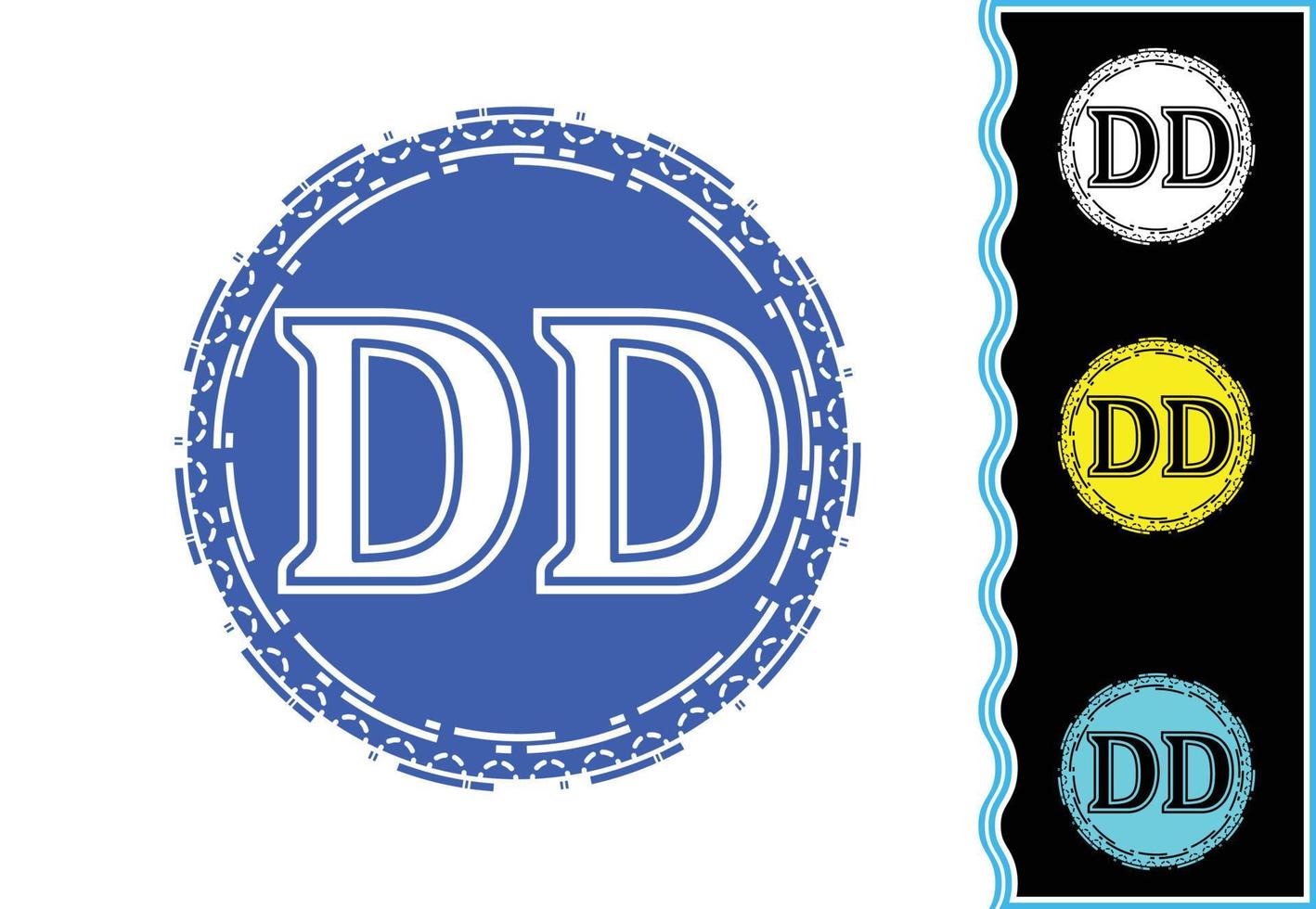 DD letter new logo and icon design template vector