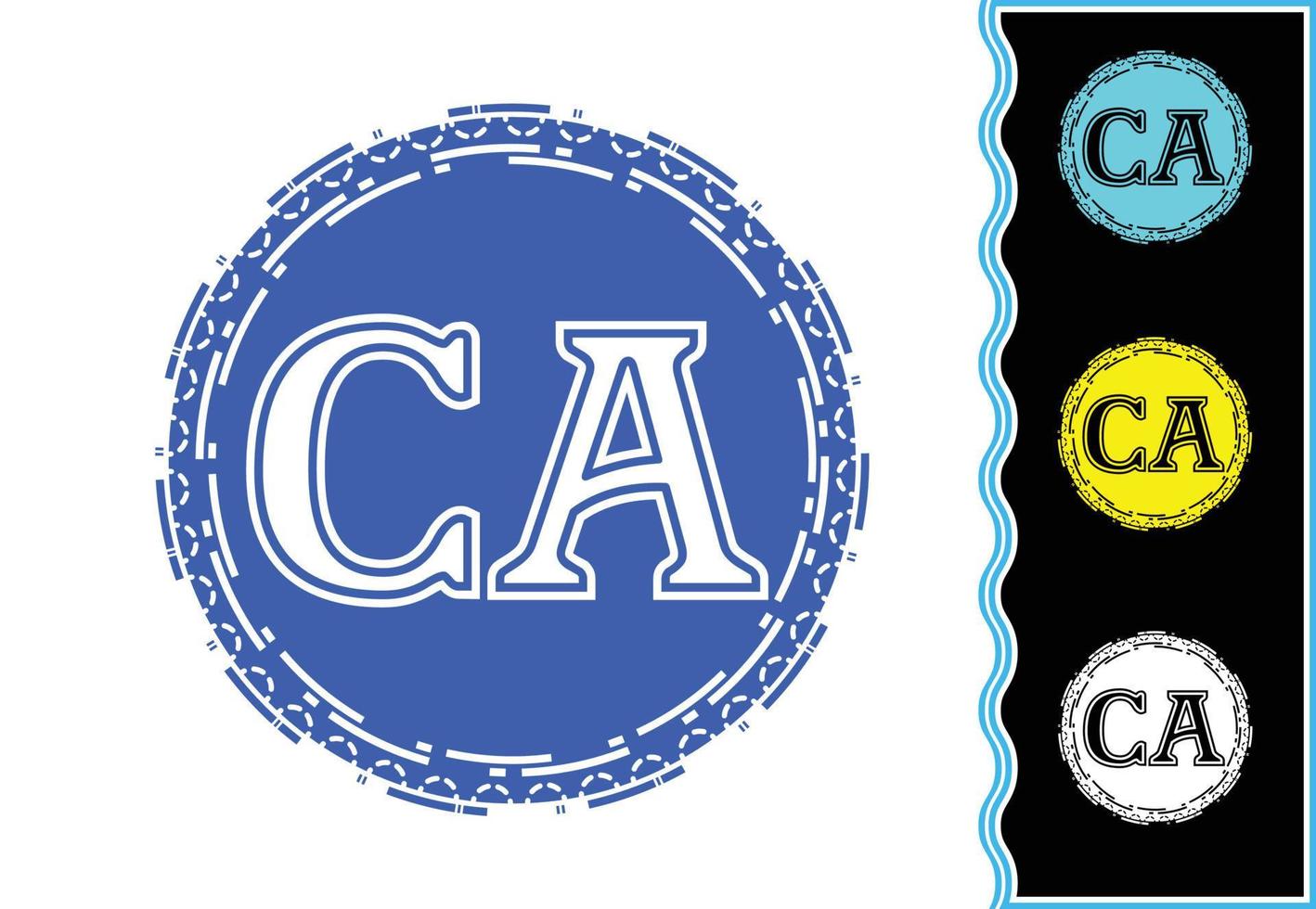 CA letter new logo and icon design template vector