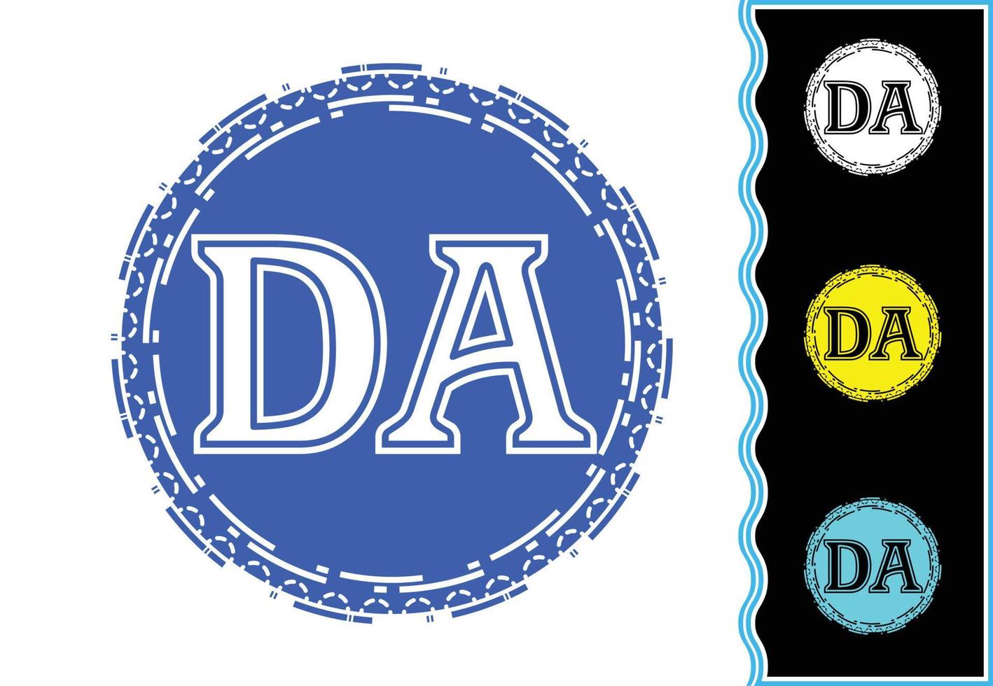 DA letter new logo and icon design template vector