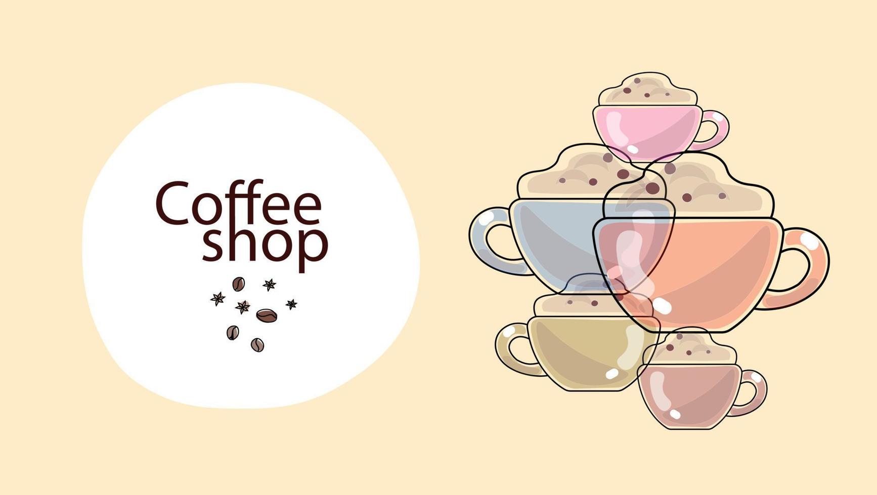 Coffee shop banner. Vector illustration.