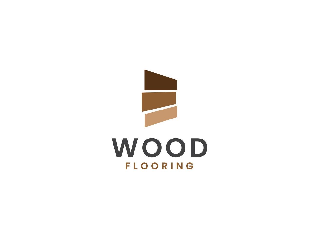 Creative wood flooring logo template vector