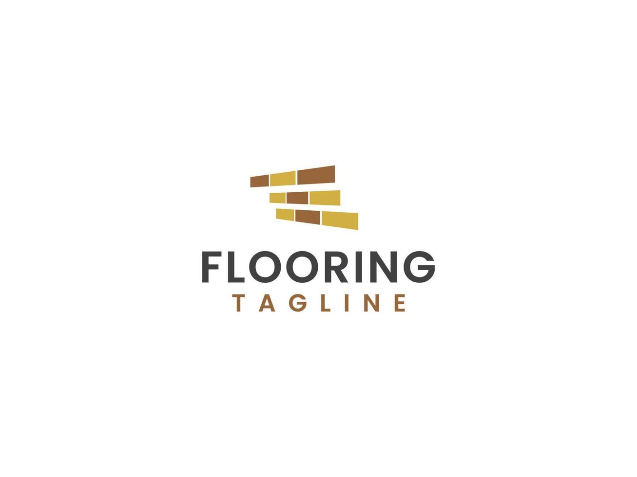 Creative wood flooring logo template vector