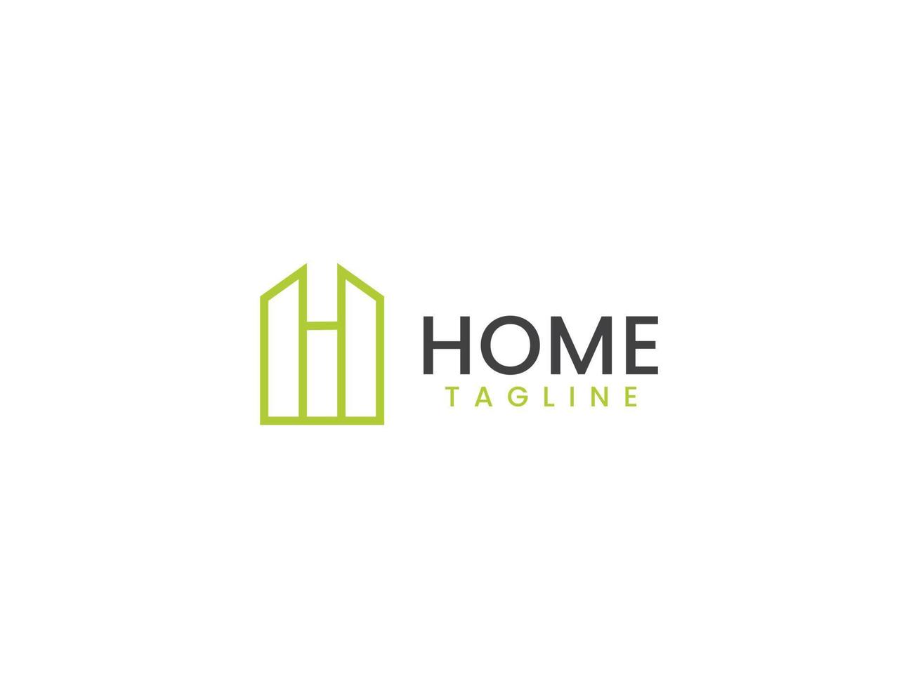 Real estate logo template, Letter H and building concept vector