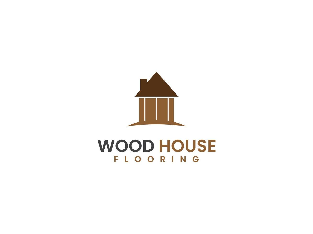 plantilla de logotipo de suelo para el hogar, concepto de madera y hogar vector