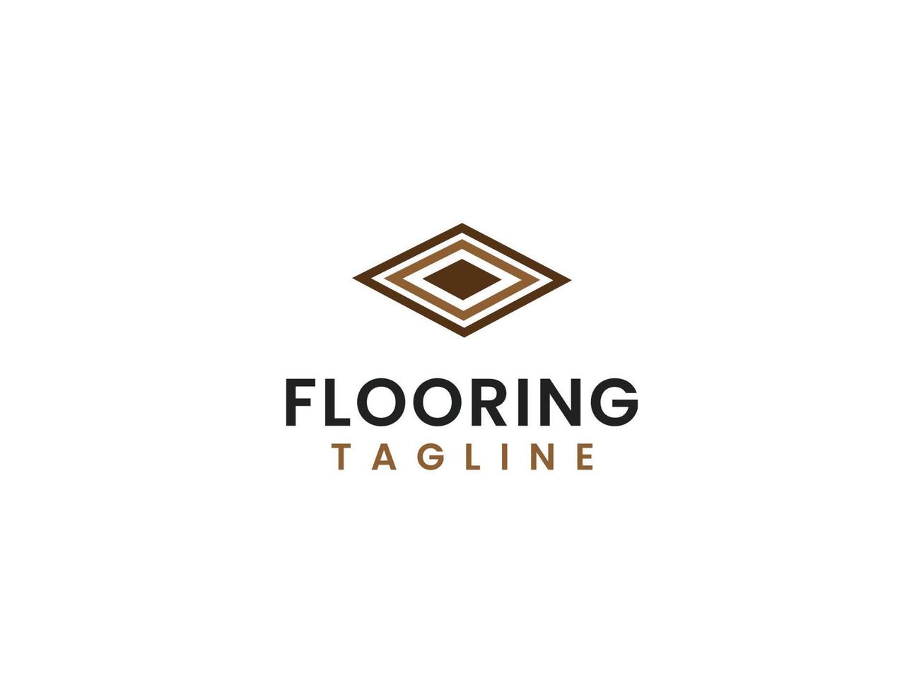 Creative wood flooring logo template vector