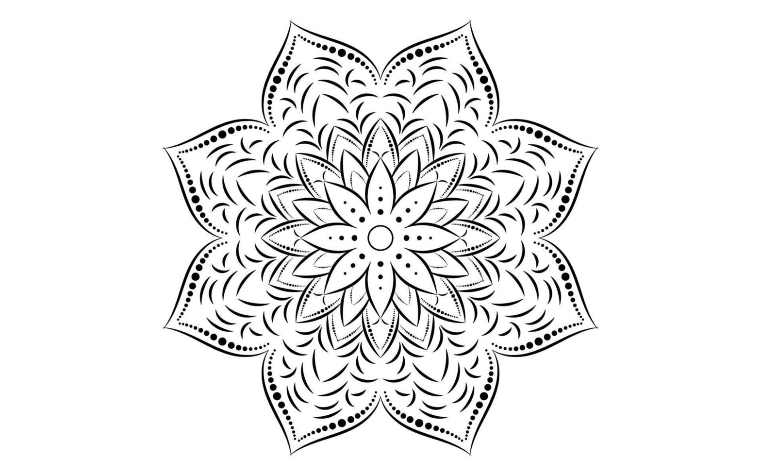Mandala floral pattern, Vintage decorative elements vector