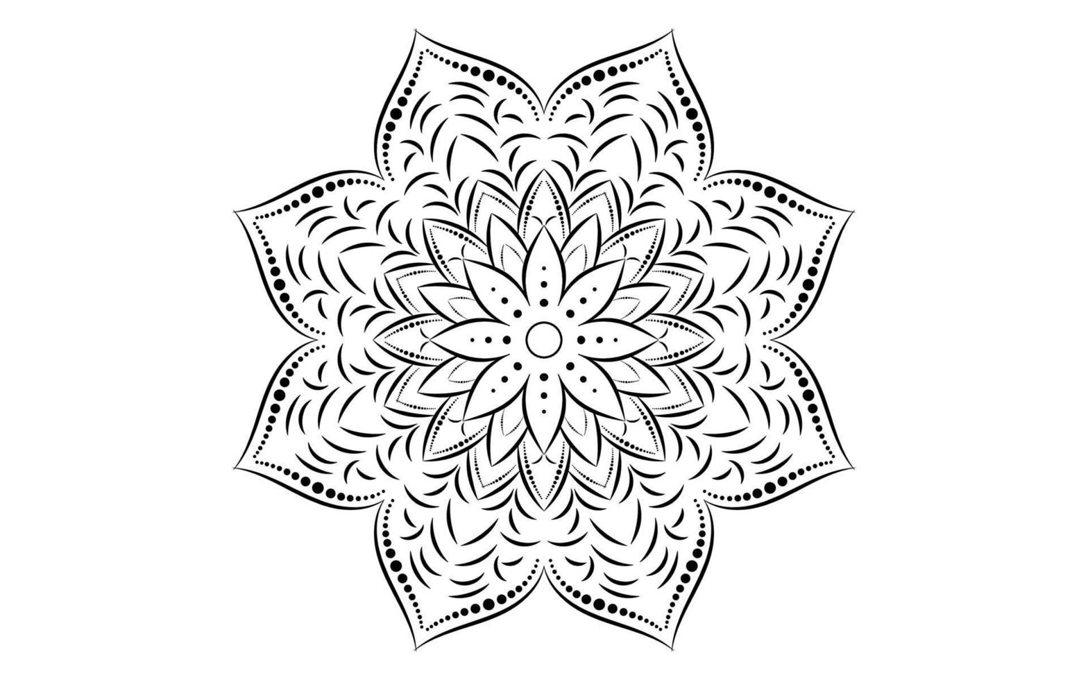 Mandala floral pattern, Vintage decorative elements vector