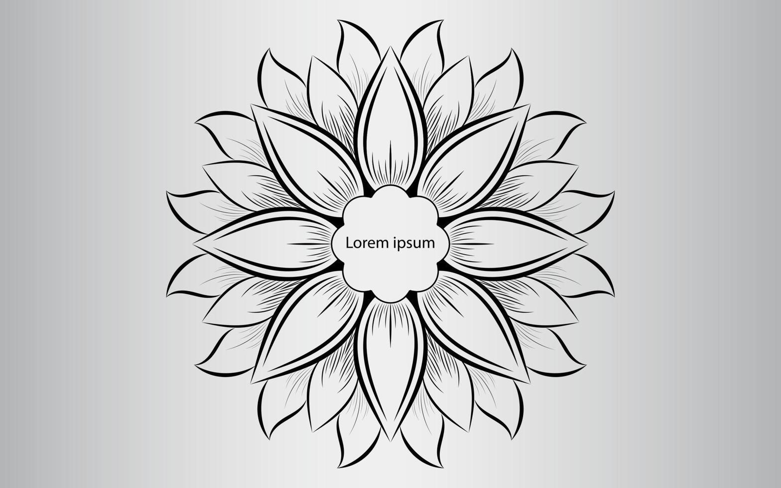 Mandala floral pattern, Vintage decorative elements vector