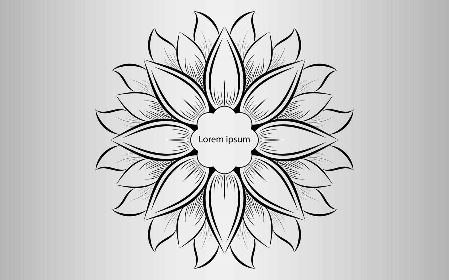 patrón floral mandala, elementos decorativos vintage vector