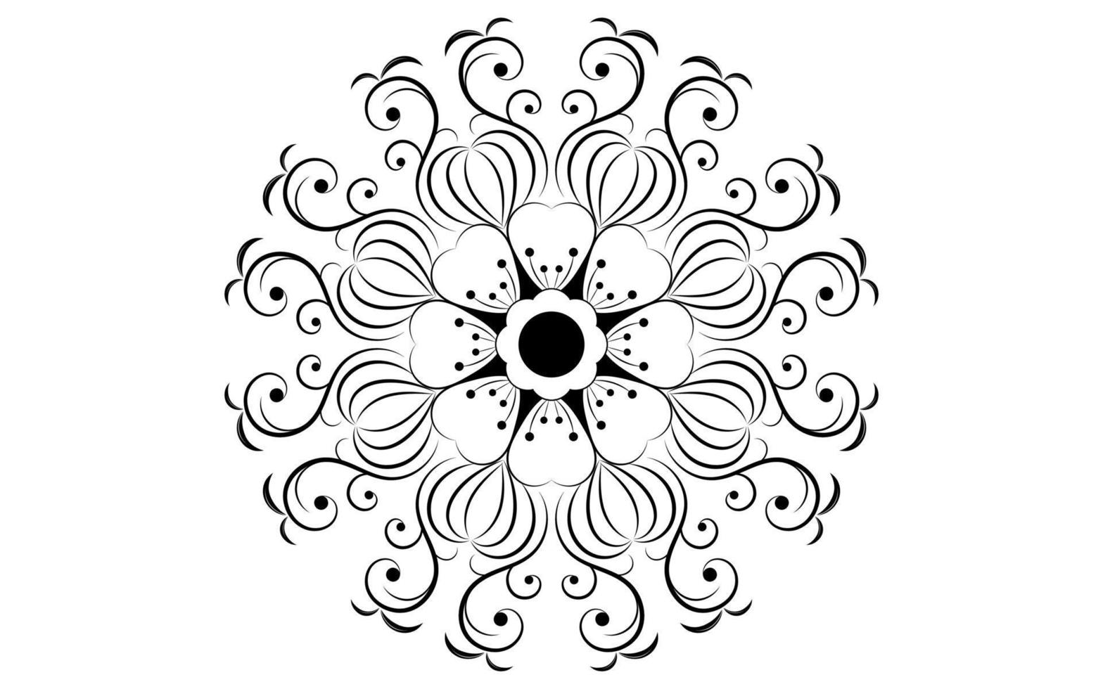 Mandala floral pattern, Vintage decorative elements vector