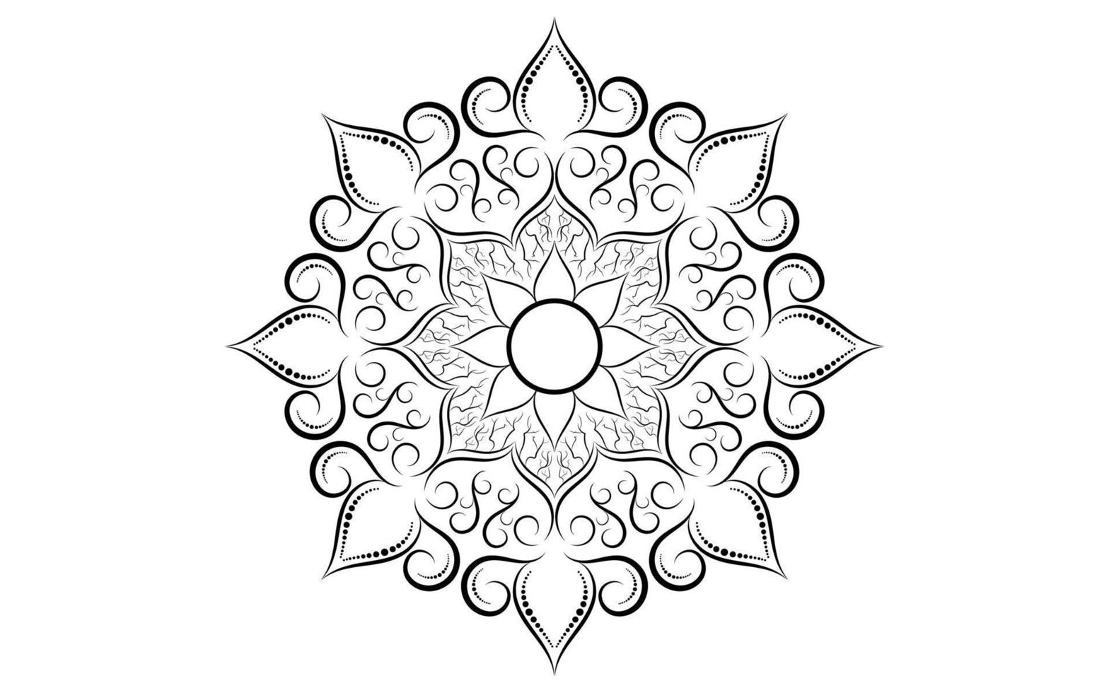 Mandala floral pattern, Vintage decorative elements vector