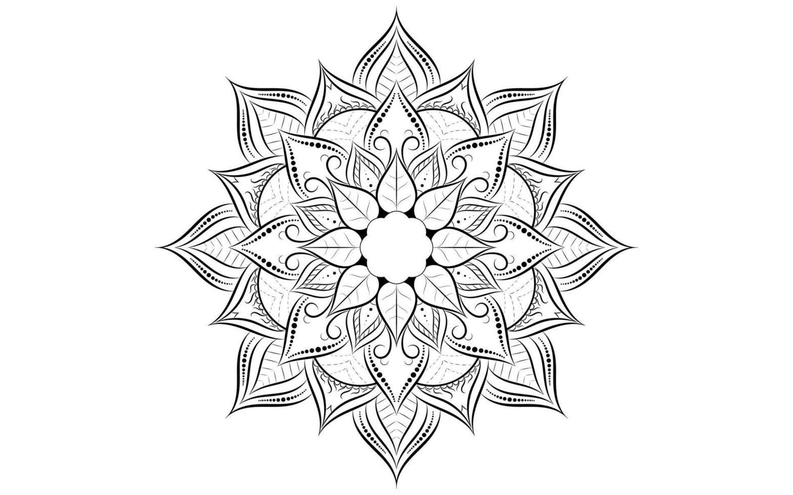 Mandala floral pattern, Vintage decorative elements vector