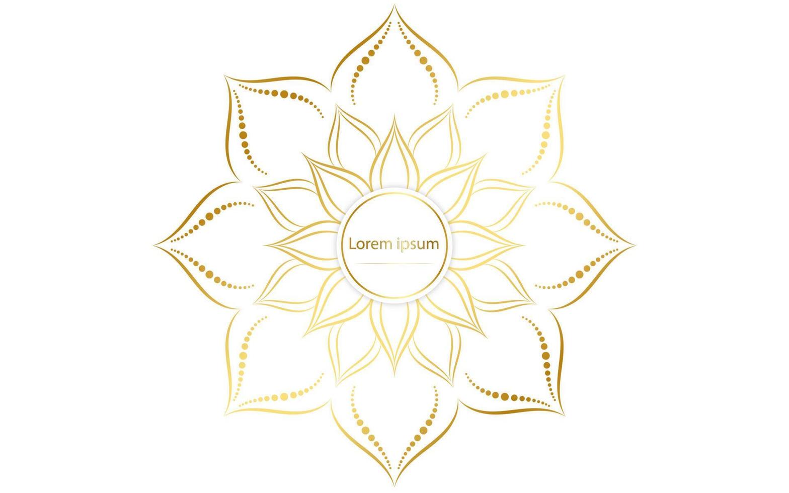 patrón floral mandala, elementos decorativos vintage vector