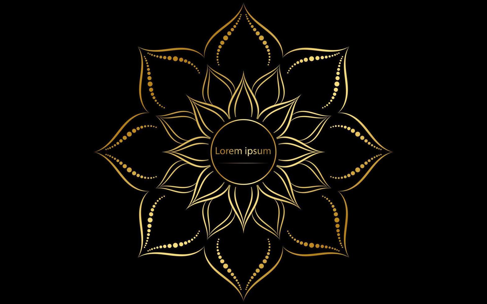 patrón floral mandala, elementos decorativos vintage vector