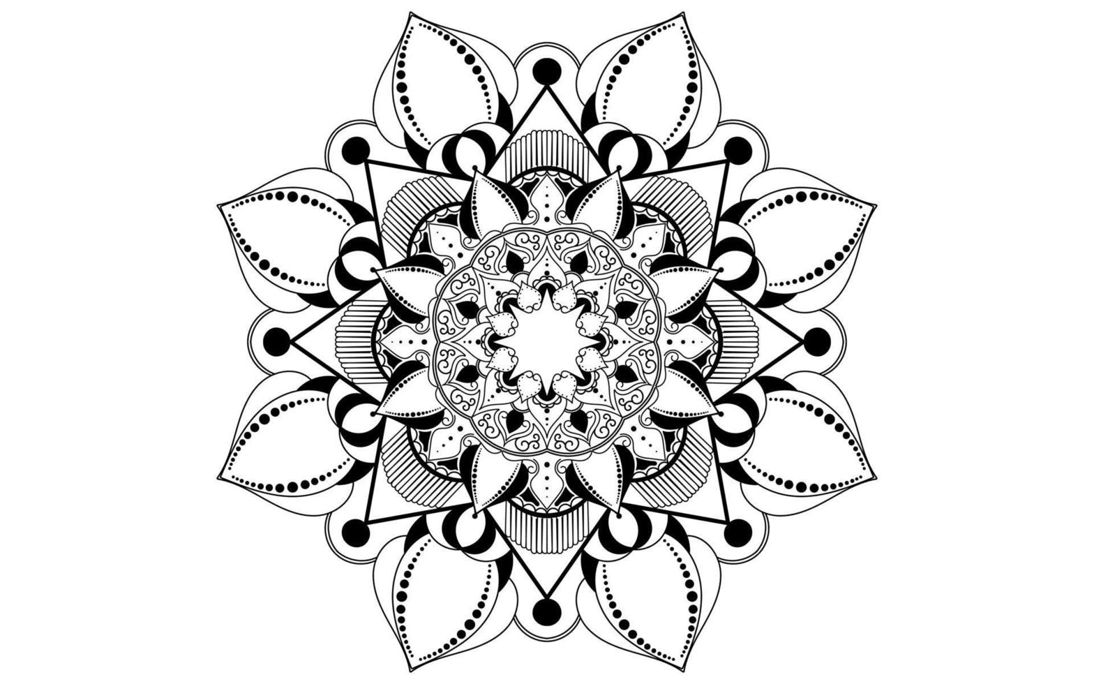 Mandala floral pattern, Vintage decorative elements vector