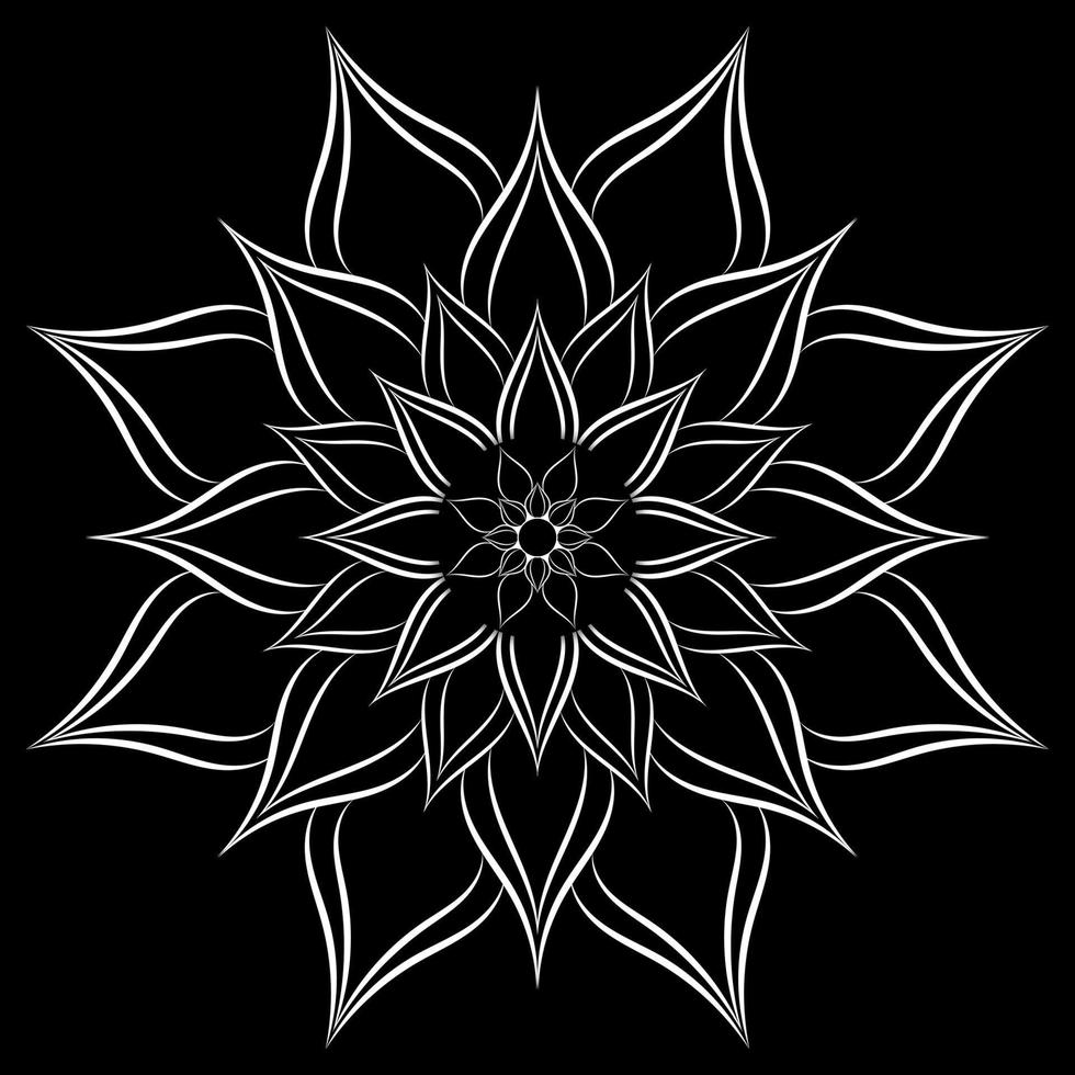 Mandala floral pattern, Vintage decorative elements vector