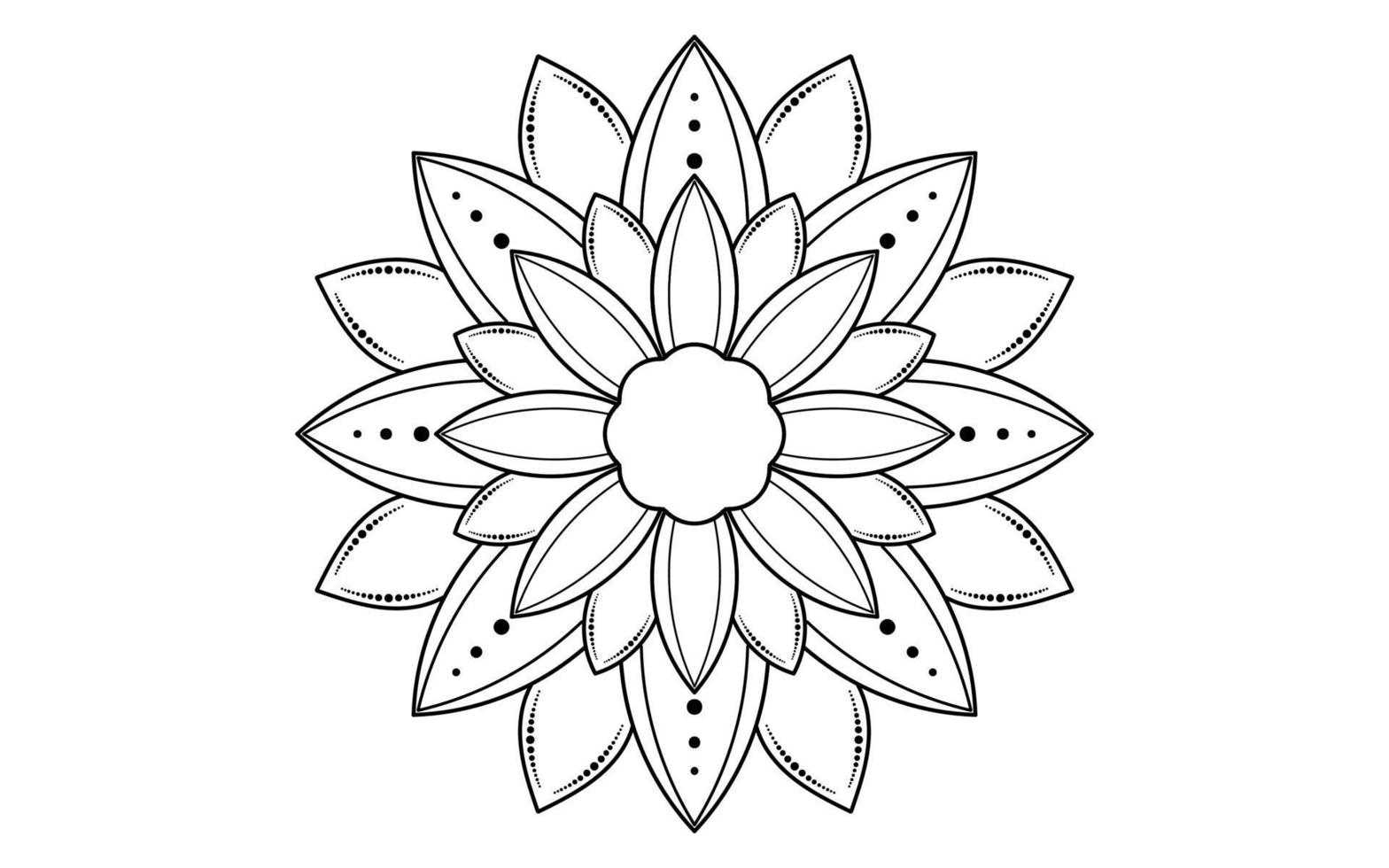Mandala floral pattern, Vintage decorative elements vector