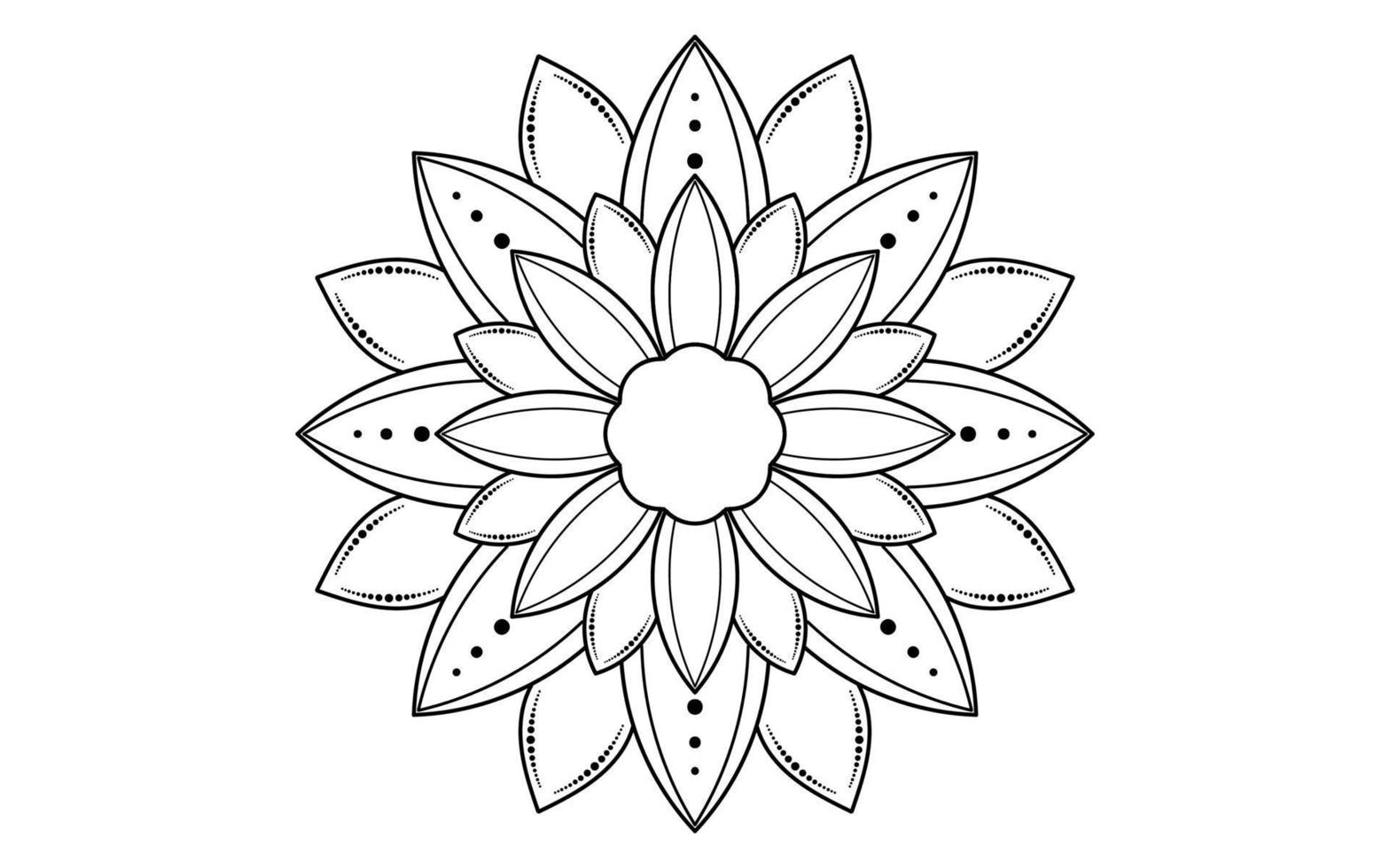 patrón floral mandala, elementos decorativos vintage vector