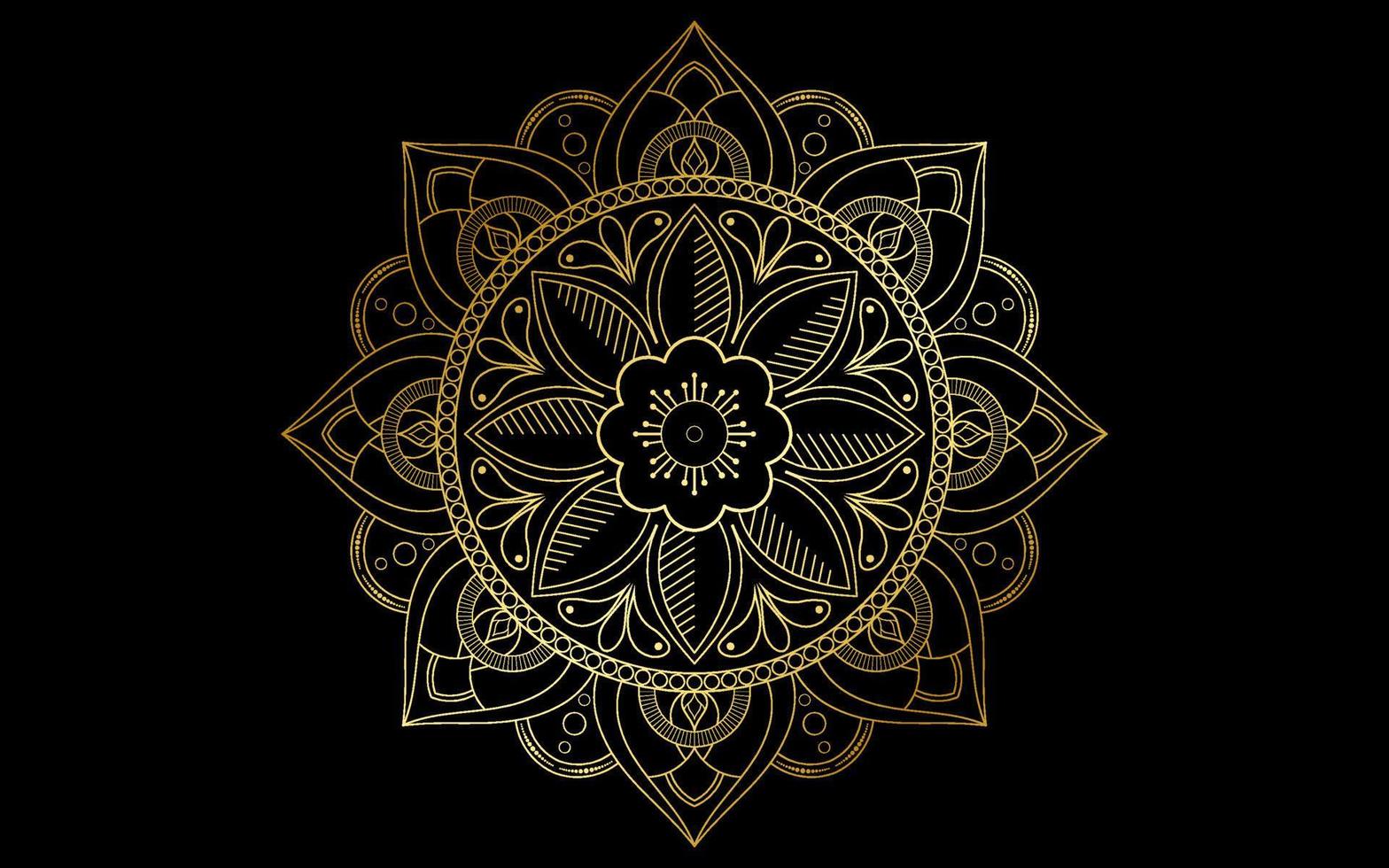 patrón floral mandala, elementos decorativos vintage vector