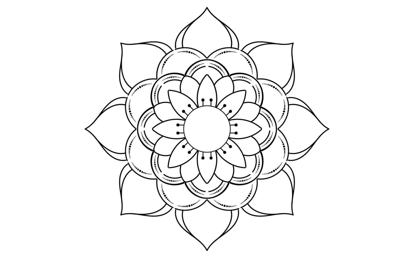 Mandala floral pattern, Vintage decorative elements vector