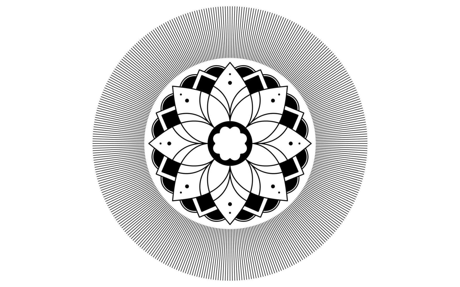 Mandala floral pattern, Vintage decorative elements vector