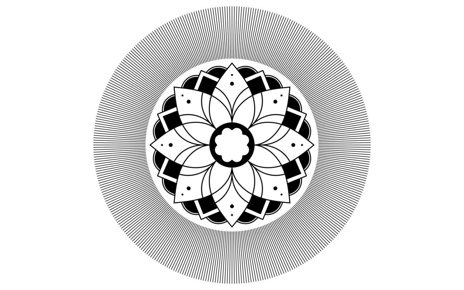 Mandala floral pattern, Vintage decorative elements vector