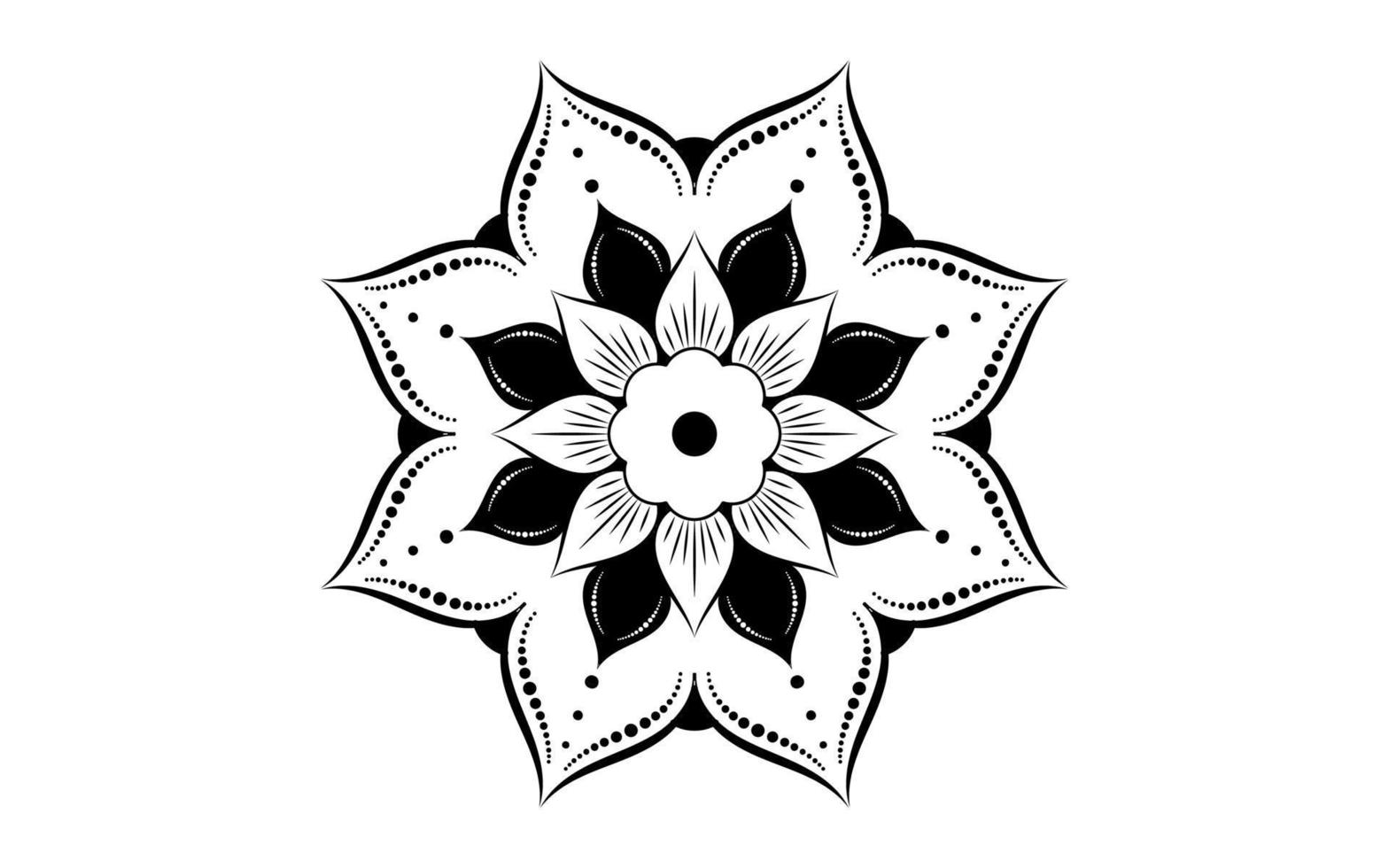 Mandala floral pattern, Vintage decorative elements vector