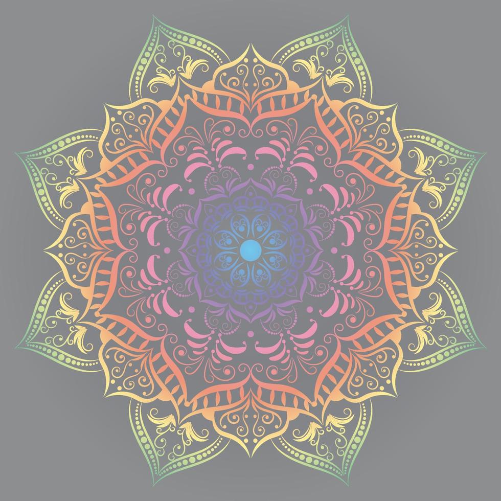 luxury mandala design with Cream color, Vector mandala floral patterns with black background