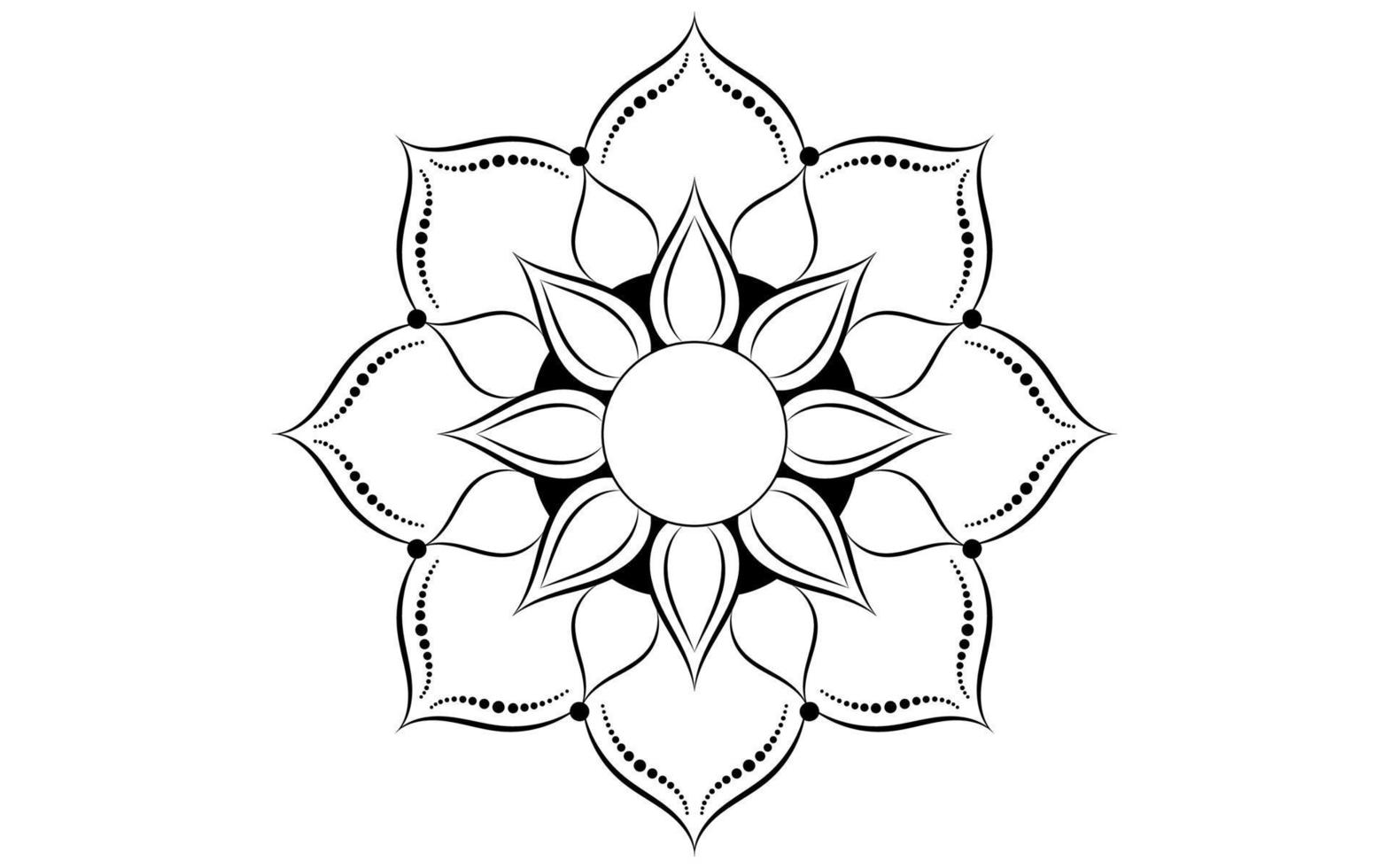 Mandala floral pattern, Vintage decorative elements vector