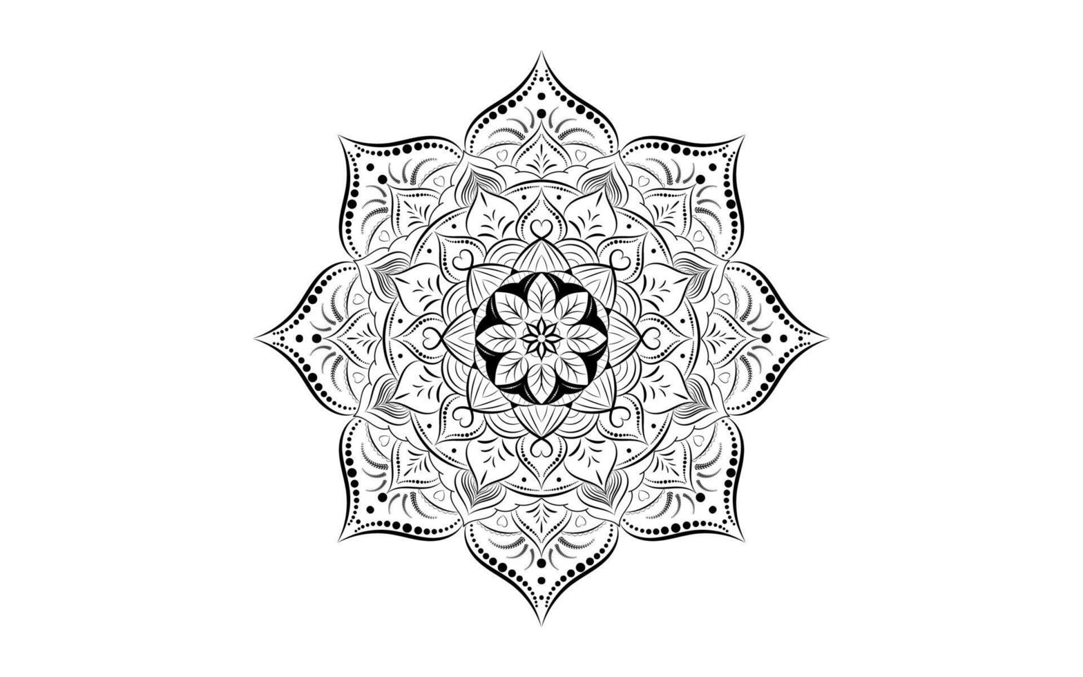 Mandala floral pattern, Vintage decorative elements vector