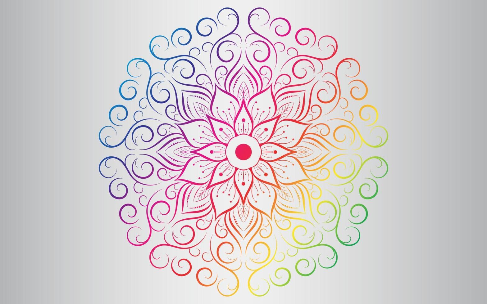 Mandala floral pattern, Vintage decorative elements vector