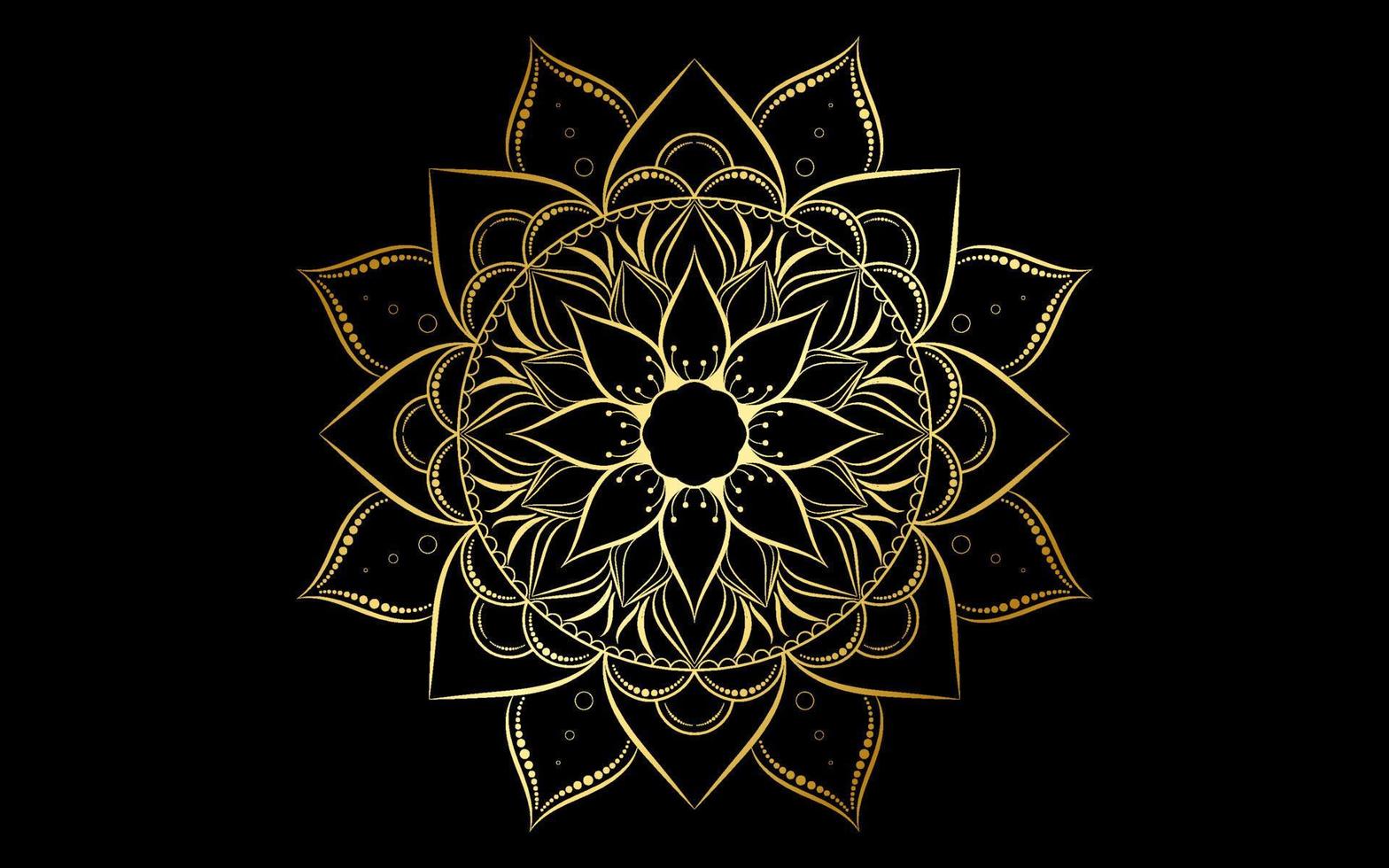 patrón floral mandala, elementos decorativos vintage vector