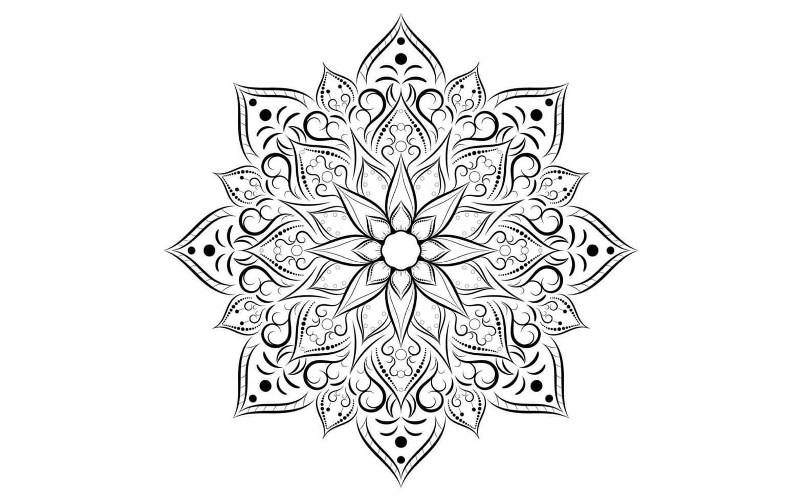 patrón floral mandala, elementos decorativos vintage vector