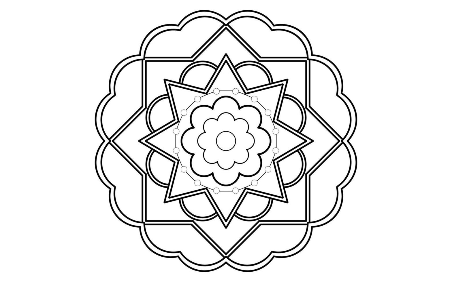 Mandala floral pattern, Vintage decorative elements vector