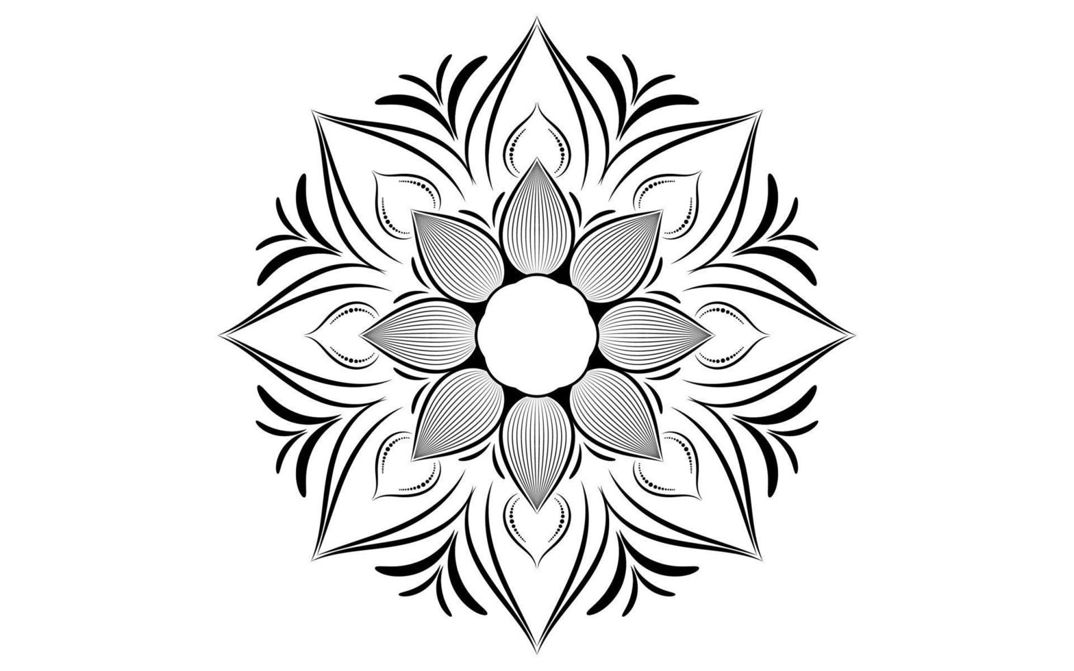 Mandala floral pattern, Vintage decorative elements vector