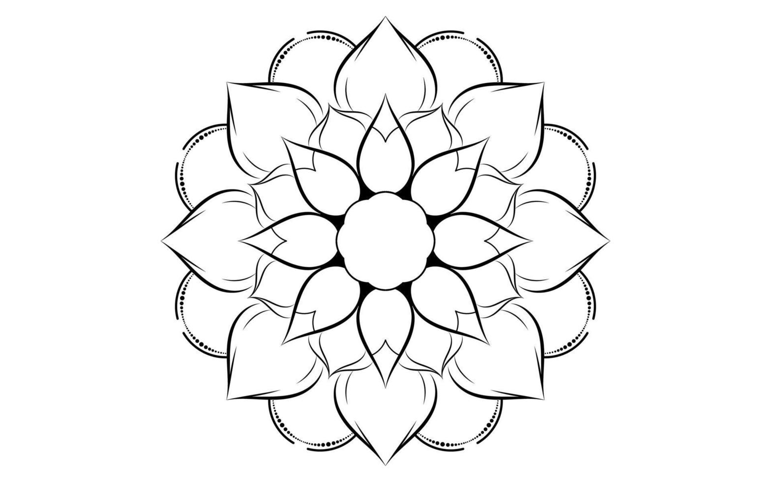 Mandala floral pattern, Vintage decorative elements vector