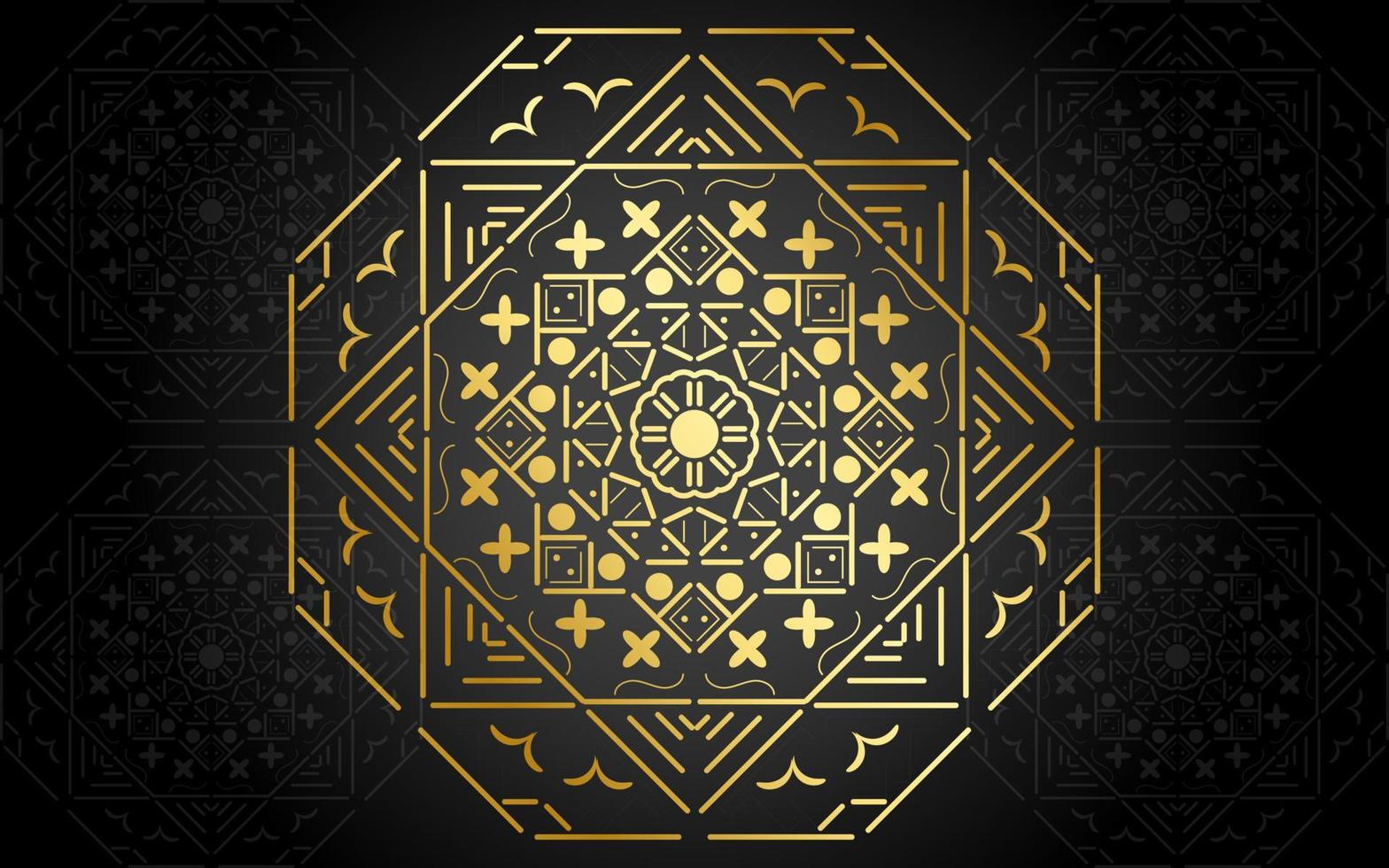 patrón floral mandala, elementos decorativos vintage vector