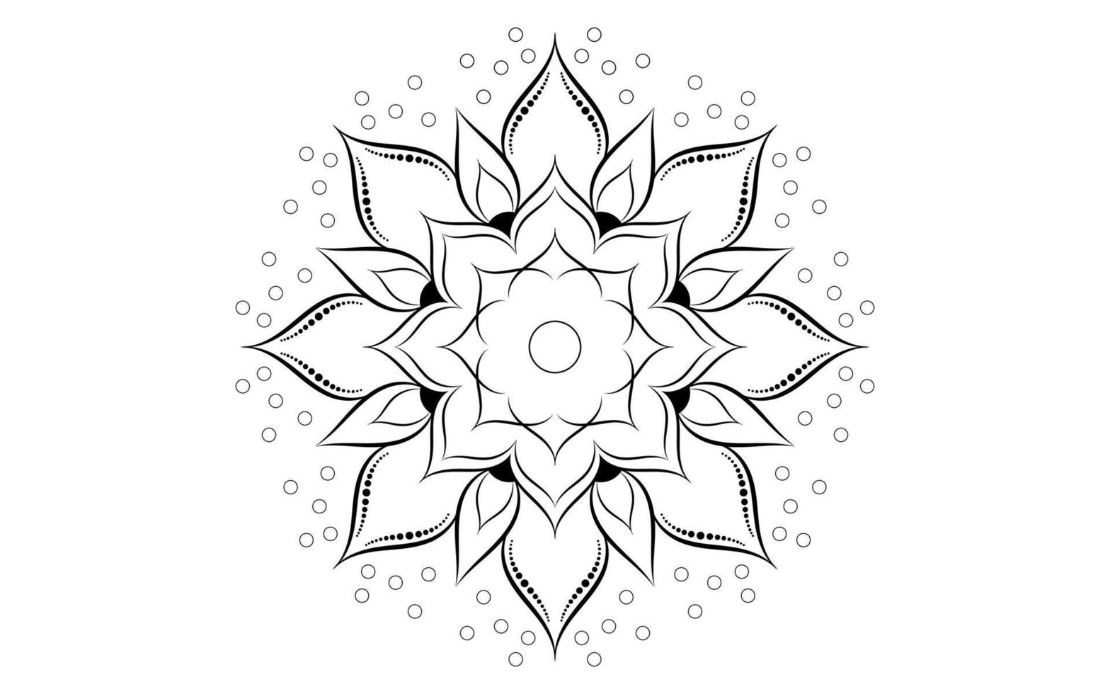 patrón floral mandala, elementos decorativos vintage vector