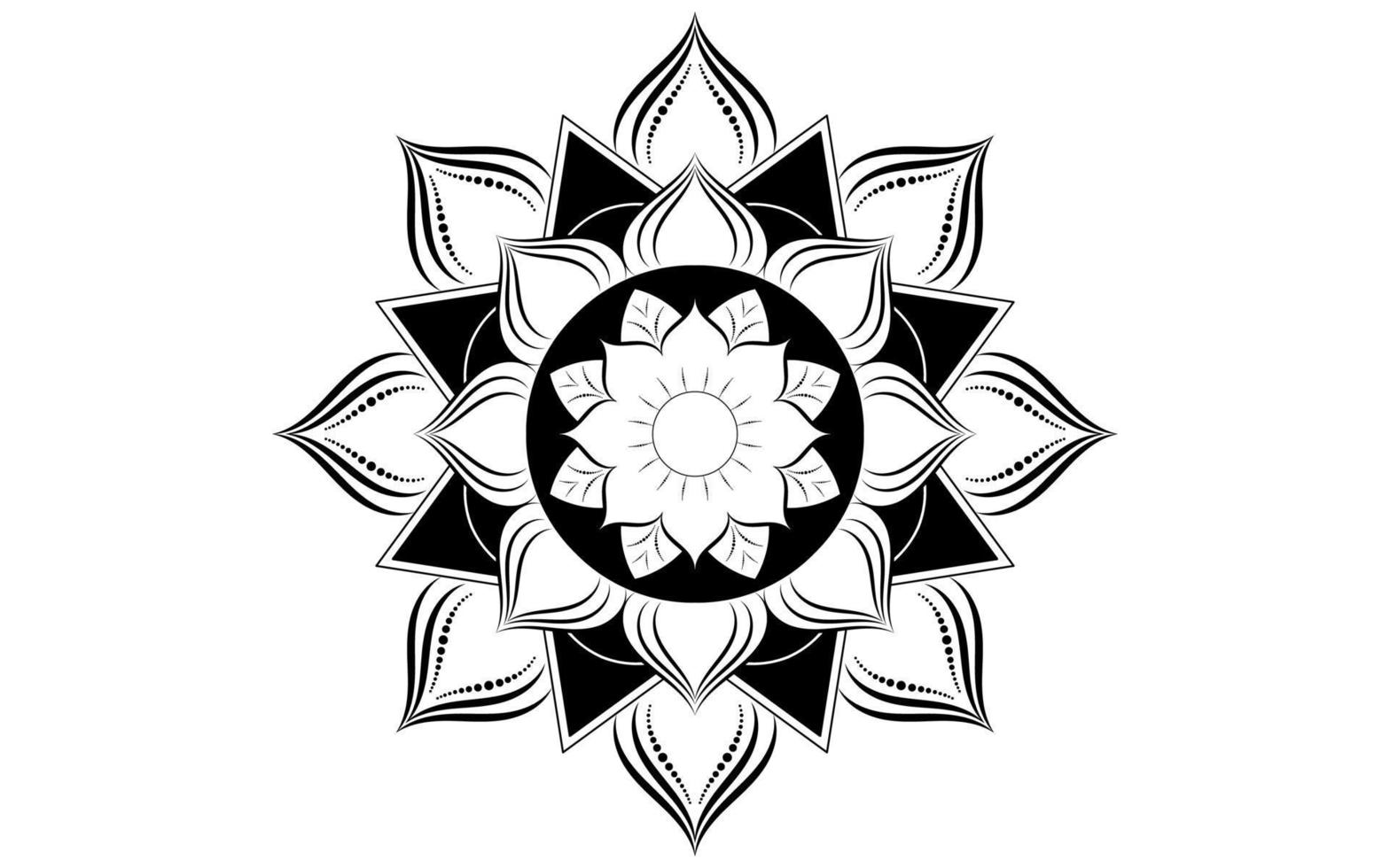 Mandala floral pattern, Vintage decorative elements vector