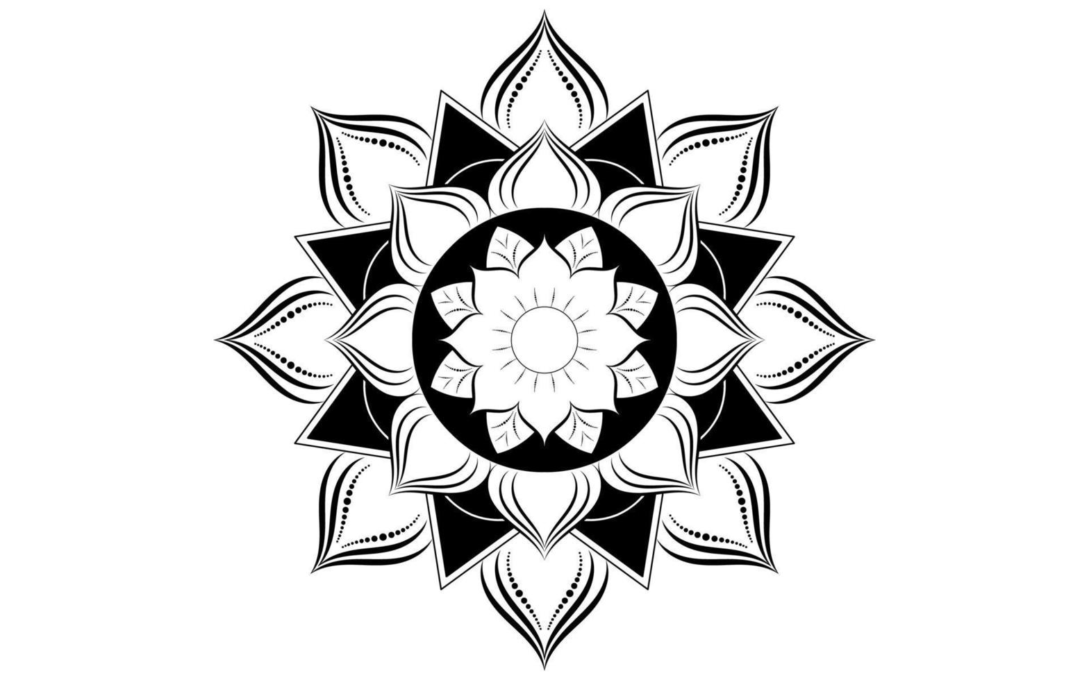 patrón floral mandala, elementos decorativos vintage vector