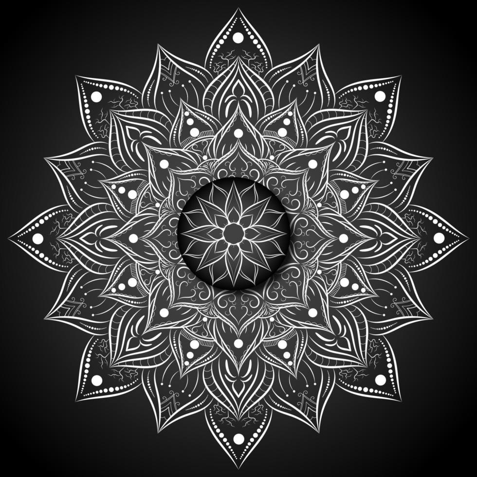 Mandala floral pattern, Vintage decorative elements vector