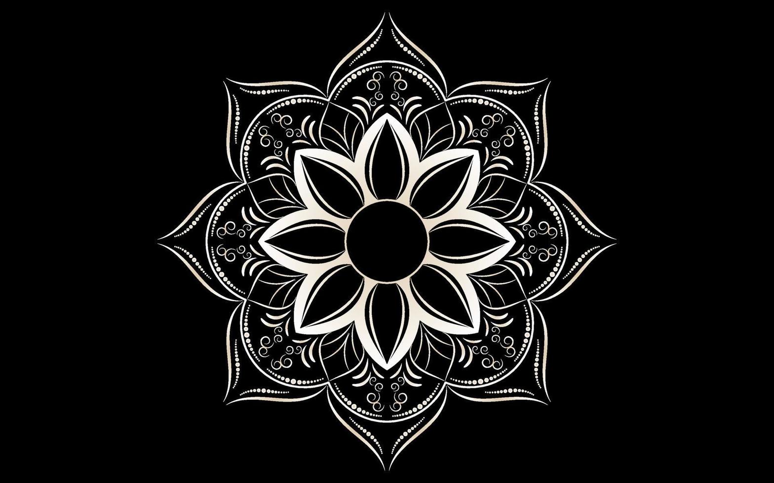 Mandala floral pattern, Vintage decorative elements vector