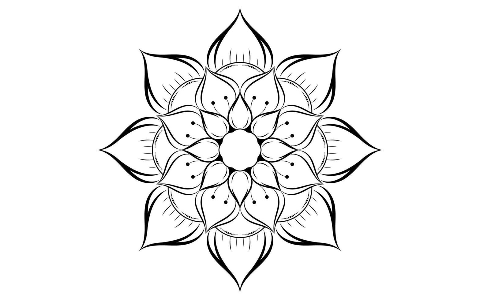 Mandala floral pattern, Vintage decorative elements vector