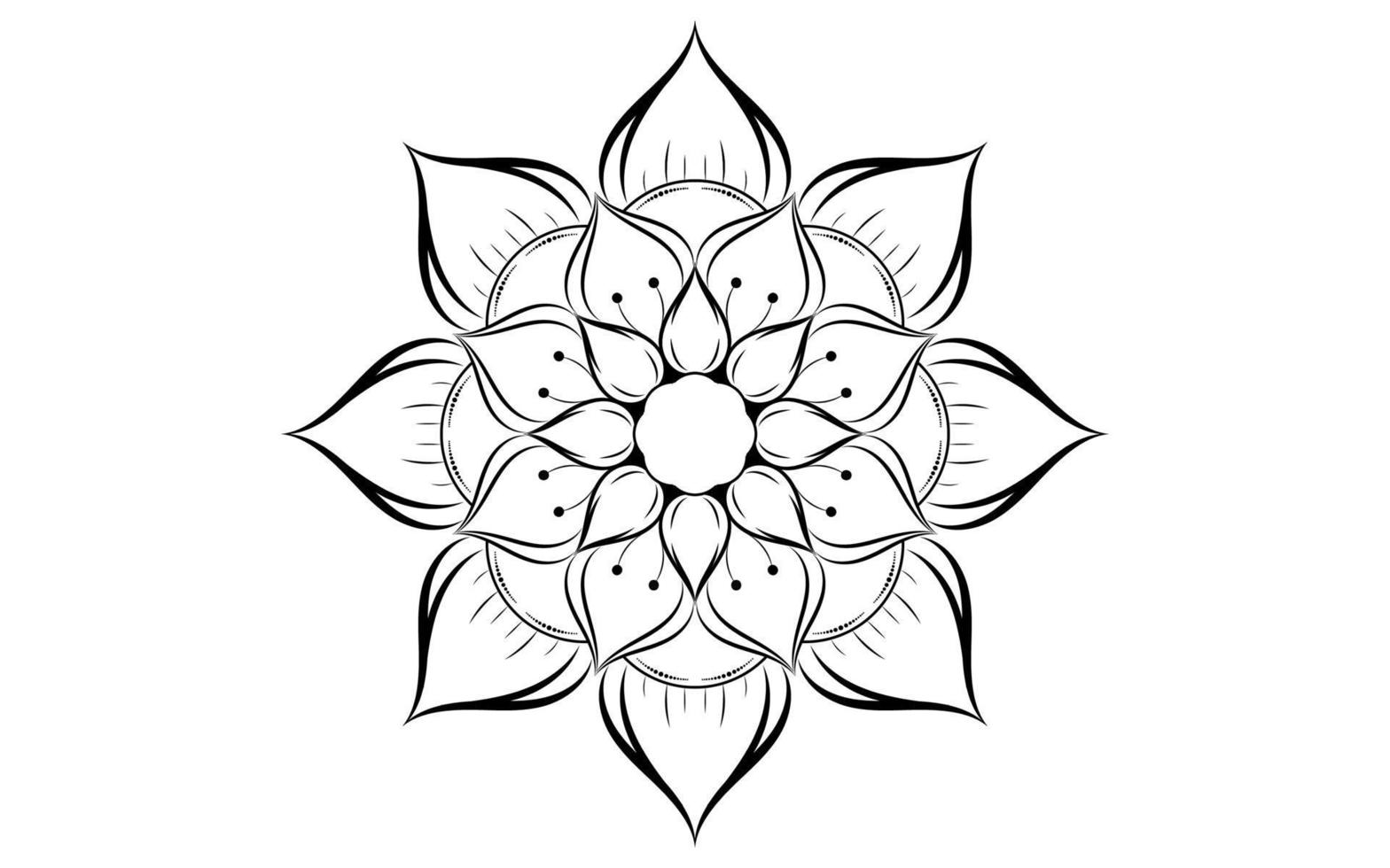 patrón floral mandala, elementos decorativos vintage vector