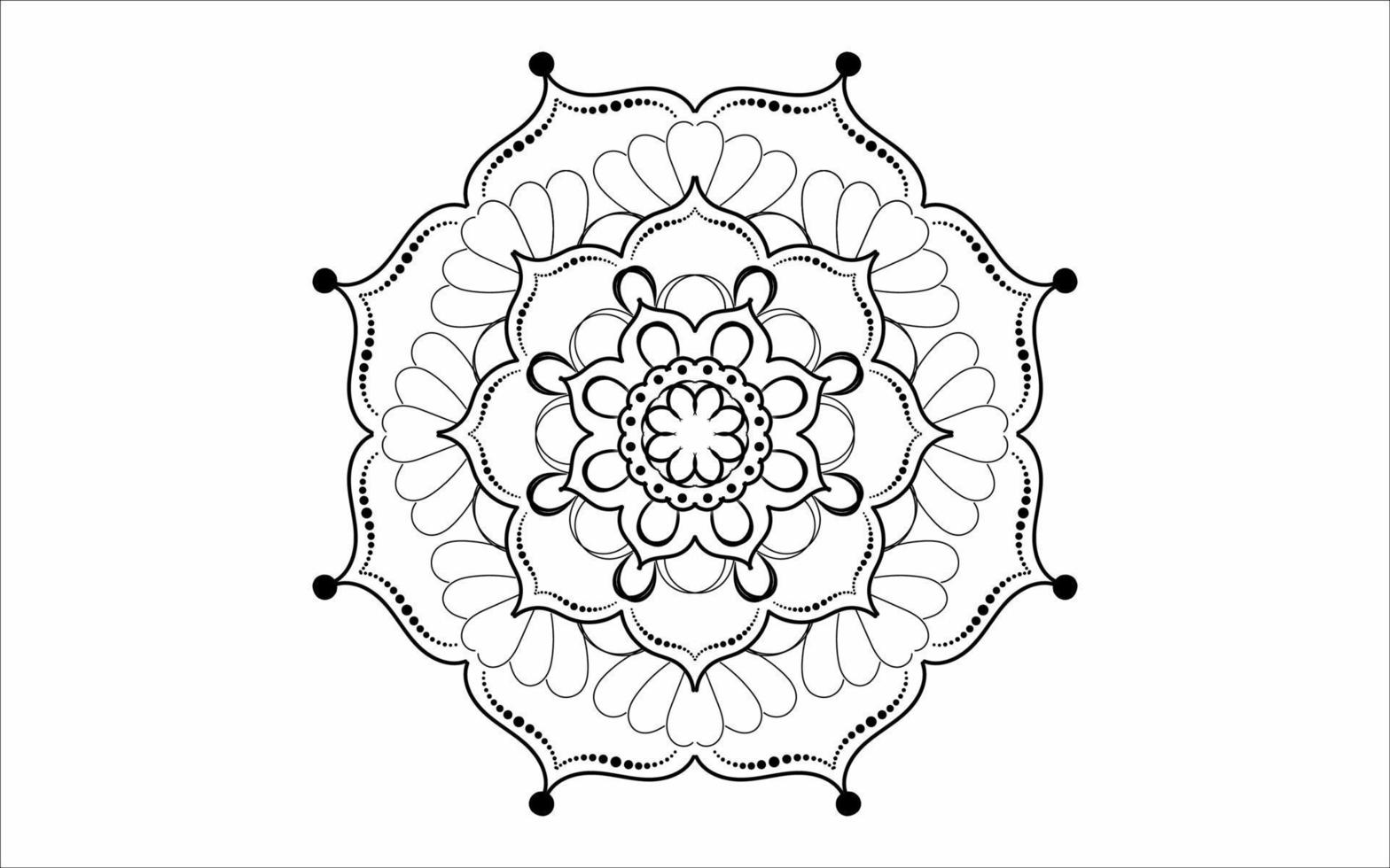 Mandala floral pattern, Vintage decorative elements vector