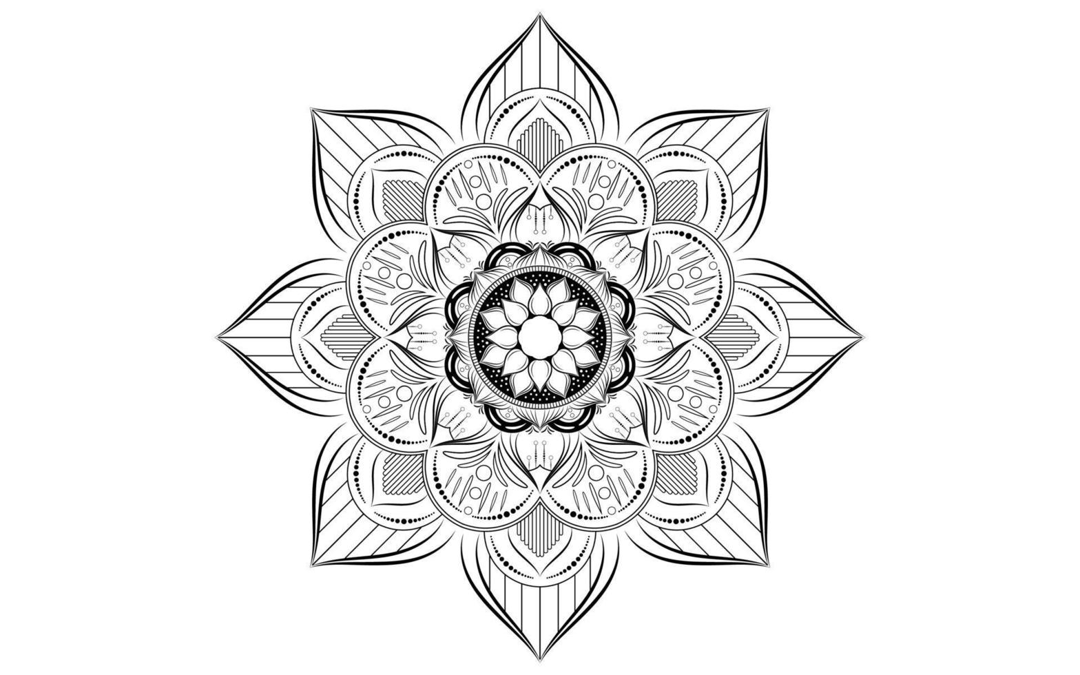 Mandala floral pattern, Vintage decorative elements vector