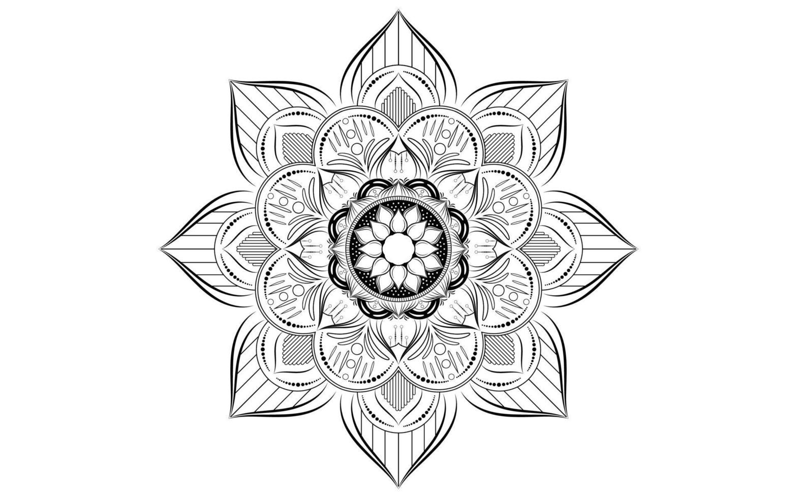 Mandala floral pattern, Vintage decorative elements vector