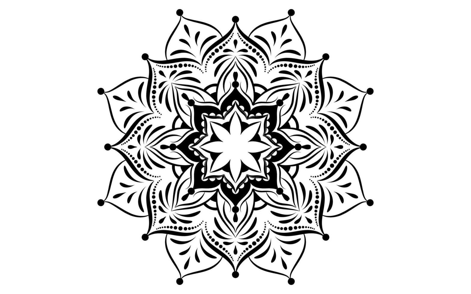 Mandala floral pattern, Vintage decorative elements vector