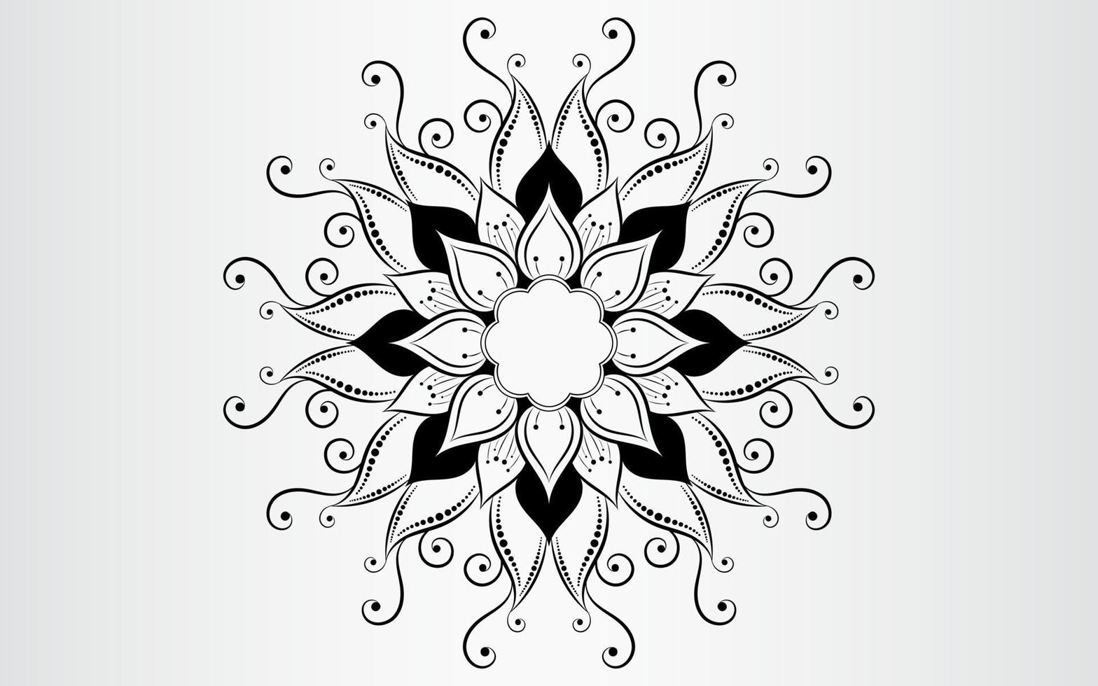 Mandala floral pattern, Vintage decorative elements vector